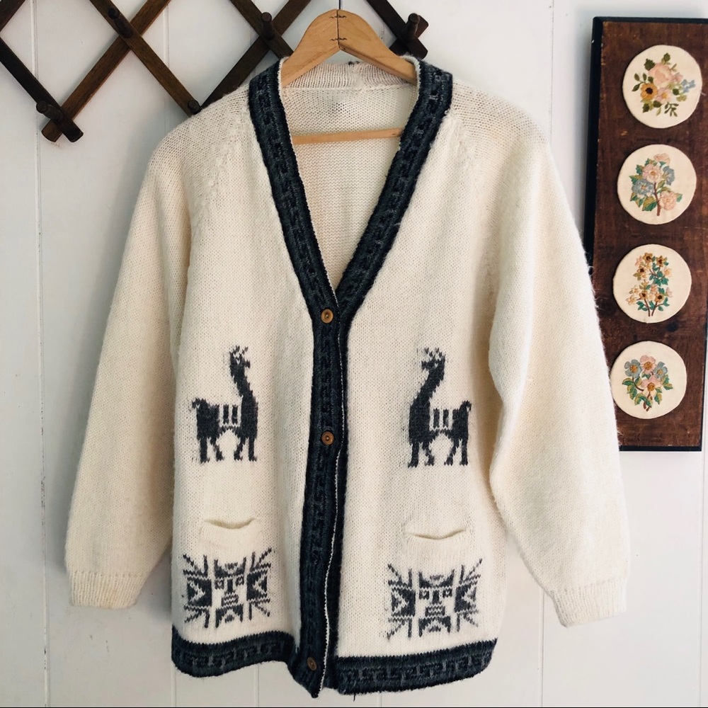 Alpaca Wool Knit Sweater Cardigan